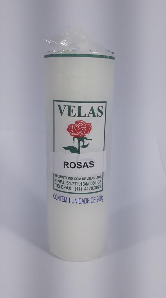VELA VOTIVA 260G ROSAS - UND