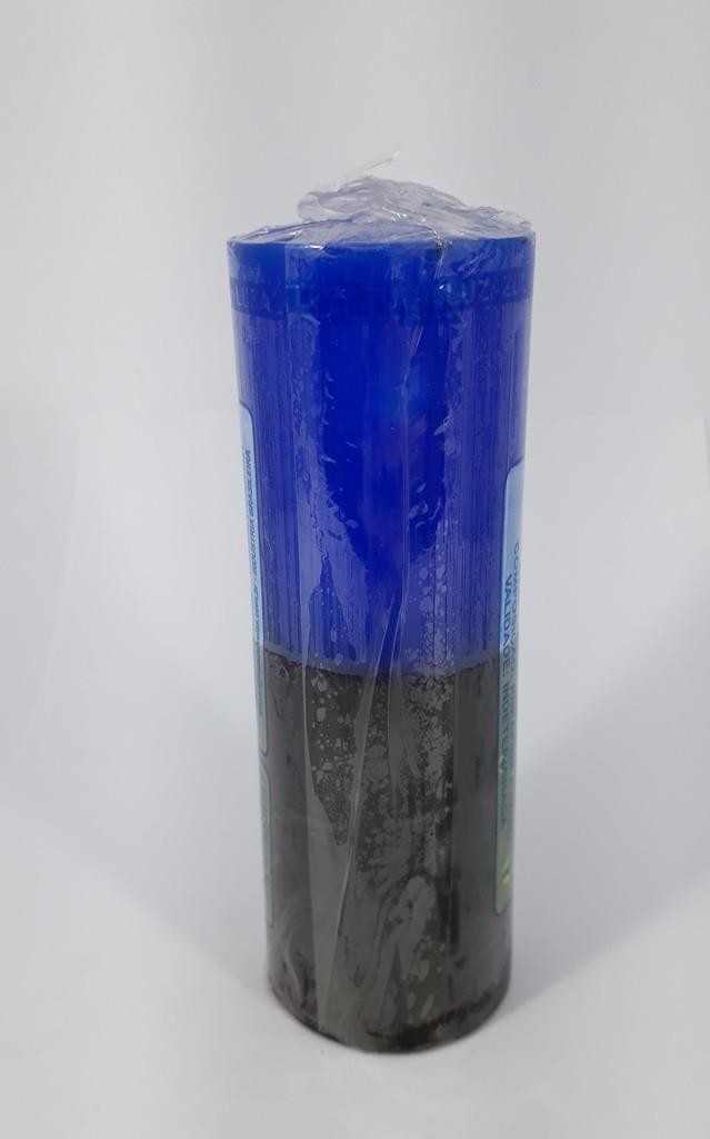 VELA VOTIVA 260G AZUL/PTA - UND