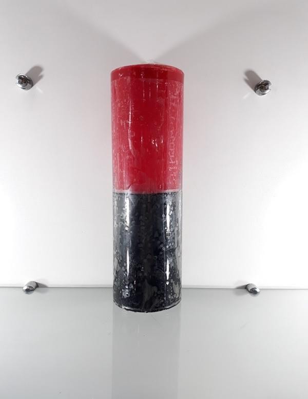 VELA 21 DIAS VERMELHO X PRETO - UND