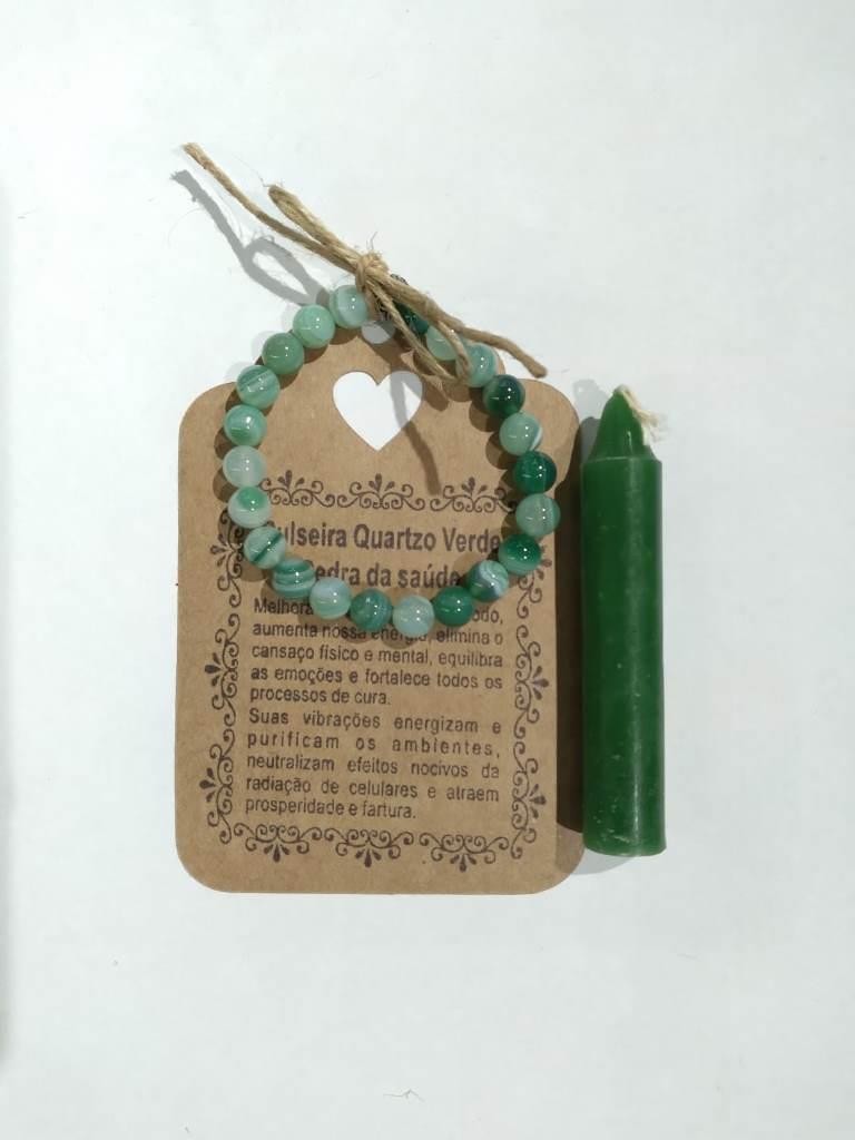 PULSEIRA PEDRAS QUARTZO VERDE - UND