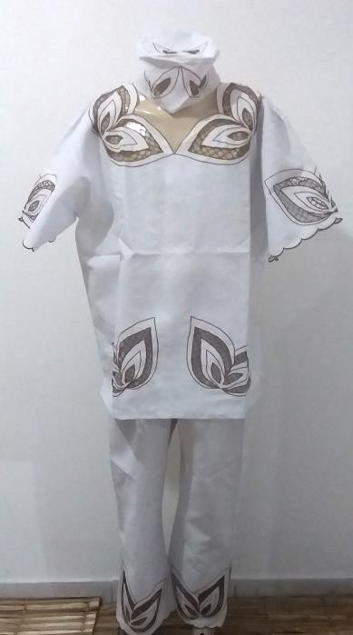 CONJUNTO RECHILIEU MASC BCO/MARROM - UND