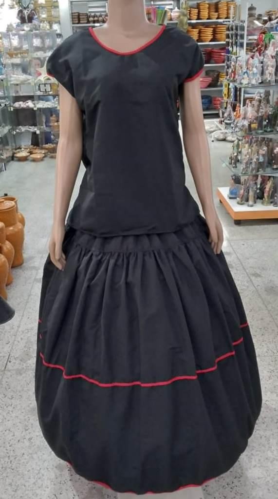 CONJUNTO MICROFIBRA PRETO C/ VERMELHO P - UND