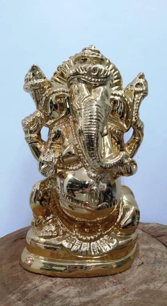 IMAGEM GANESHA DOURADO - UND