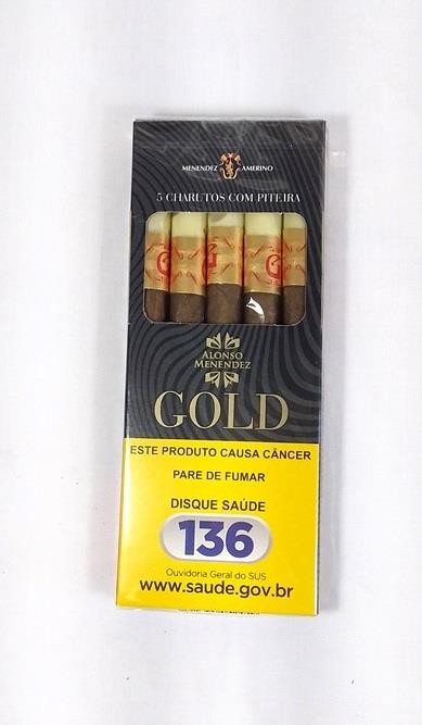 CIGARRILHA GOLD C/ PITEIRA CAIXA C/ 5