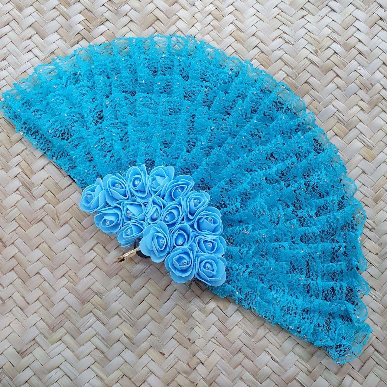 LEQUE LUXO AZUL CLARO 1 - UND