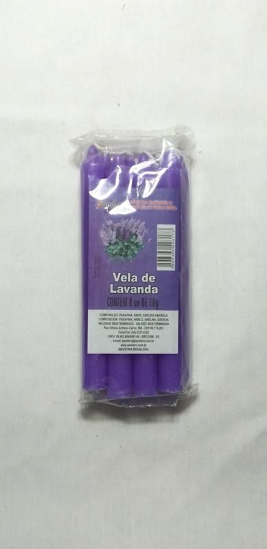 VELA PALITO MACO PEQ LAVANDA - UND