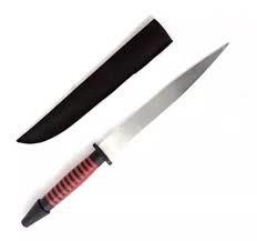 PUNHAL 20CM VERM/PTO - UND