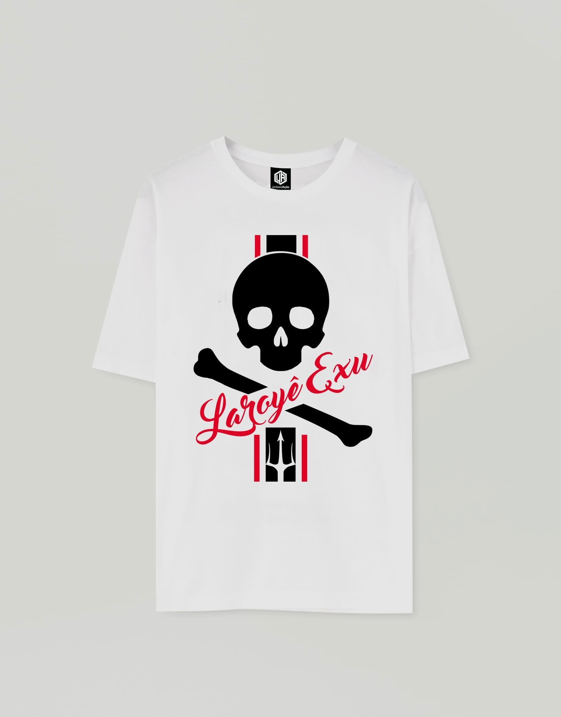 CAMISETA UMBANDACAO EXU CAVEIRA BCA P - UND