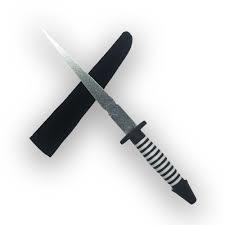 PUNHAL 17CM BCO/PTO - UND