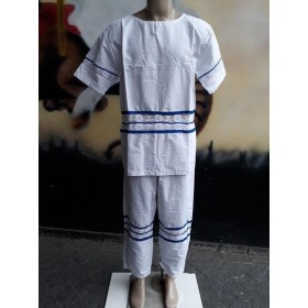 CONJUNTO ALGODAO C/ ENTREMEIO AZUL ESC G - UND