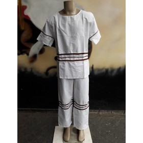 CONJUNTO ALGODAO C/ ENTREMEIO MARROM M - UND