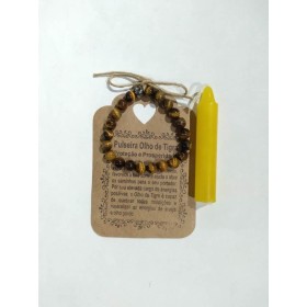 PULSEIRA PEDRAS OLHO DE TIGRE - UND