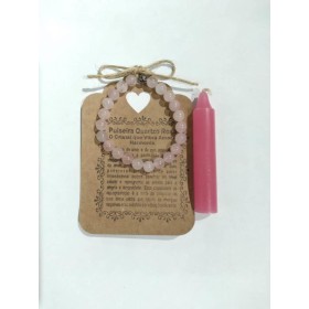 PULSEIRA PEDRAS QUARTZO ROSA - UND