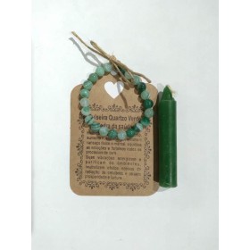 PULSEIRA PEDRAS QUARTZO VERDE - UND