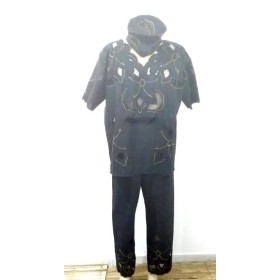 CONJUNTO RECHILIEU MASC PTO/DOURADO - UND