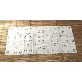 PANO DA COSTA RECHELIEU BCO/DOURADO VAZADO - UND