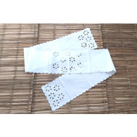 PANO DE CABECA RECHELIEU BCO/PRATA VAZADO - UND