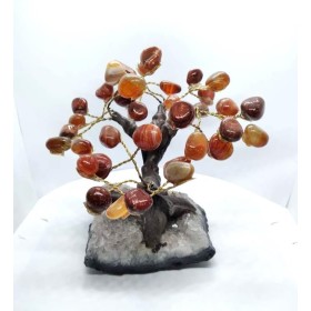 ARVORE DE RESINA COM PEDRA AGATA DE FOGO GDE - UND