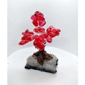 ARVORE DE RESINA COM PEDRA VERMELHA PEQ - UND