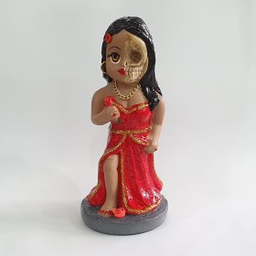 IMAGEM BABY ROSA CAVEIRA VERMELHA - UND