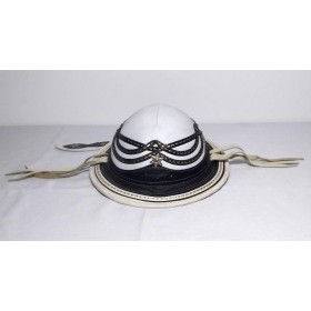 CHAPEU DE COURO DOMINGUINHOS BCO/PTO N1 - UND