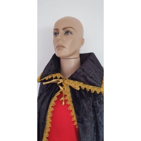 CAPA VELUDO PTA ACABAMENTO DOURADO GOLA - UND