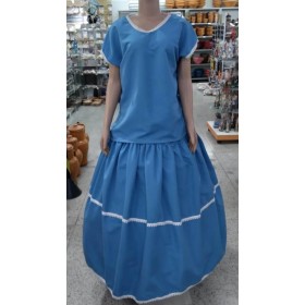 CONJUNTO MICROFIBRA AZUL C/ BRANCO G - UND