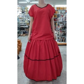 CONJUNTO MICROFIBRA VERMELHO C/PRETO M - UND