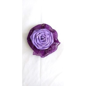 FLOR DE CABELO LILAS C/BABADO ROXO - UND