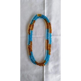 GUIA CRISTAL AMAR/AZUL 147 CONTAS - UND