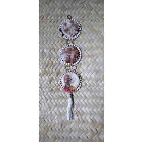 MANDALA TRIPLA CASTANHA PRETO VELHO - UND