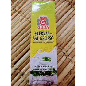 INCENSO CX GUDA 30 ERVAS+SAL GROSSO - UND