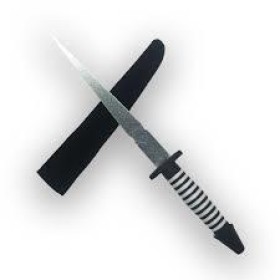 PUNHAL 20CM BCO/PTO - UND